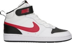 Кроссовки подростковые Nike Court Borough Mid 2 Black White Red CD7782 110