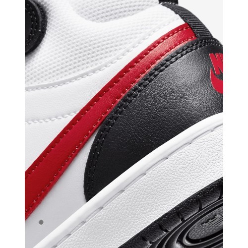Nike Court Borough Mid 2 Youth Shoes Black White Red CD7782 110