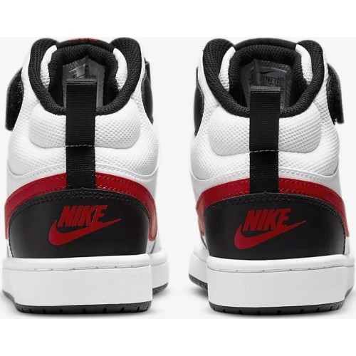 Nike Court Borough Mid 2 apavi pusaudžiem, melni/balti/sarkani CD7782 110