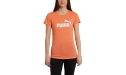 Puma Ess+ Logo Heather Tee sieviešu krekls, oranžs, 852127 14