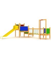 Koka bērnu rotaļu laukums, modelis 12-B