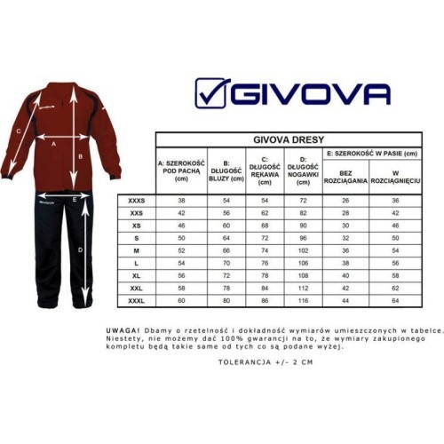 Givova Tuta Visa TR018 sporta tērps