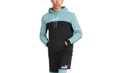 Мужская толстовка с капюшоном Puma Ess+ Block, чёрный/мятный, 847428 50