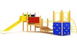 Деревянная детская игровая площадка, модель 05-B
