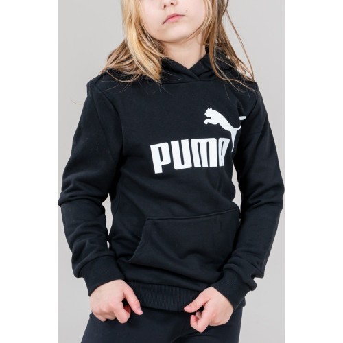 Puma Ess Logo Hoodie Teen Sweatshirt Black 587030 01