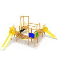 Деревянная детская игровая площадка, модель 0502F