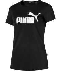 Puma Ess Logo Tee Cott Black Women's T-Shirt 851787 01