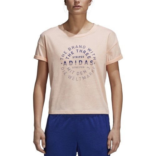 Adidas blūze Emblem Tee Haze Coral DJ1604