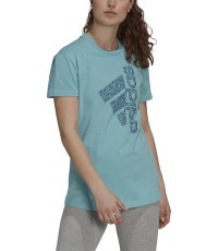 Adidas W Vrtcl Zbr G Women's Tee Blue GS4155