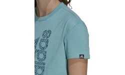 Женская футболка Adidas W Vrtcl Zbr G, синяя GS4155