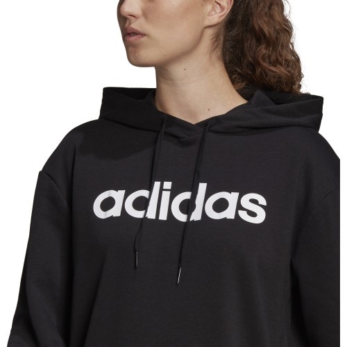 Женская толстовка Adidas W Lin Ov Hoodie Black GL0765
