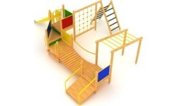 Wooden Kids Playground Model 3-F