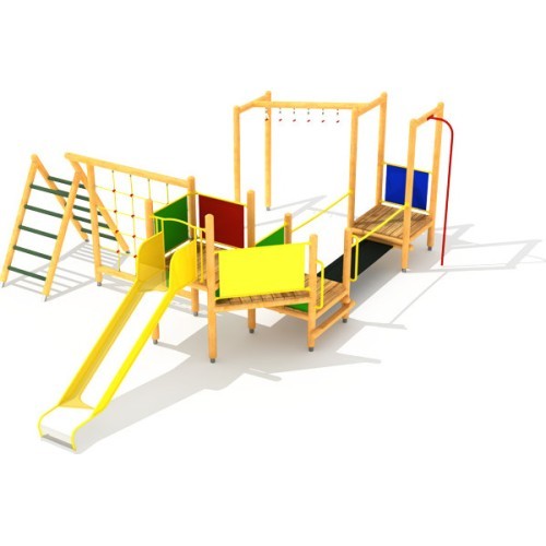 Koka bērnu rotaļu laukums Model 2-D