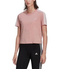 Adidas Women's W 3s Crop Tee Blouse Pink HF7245