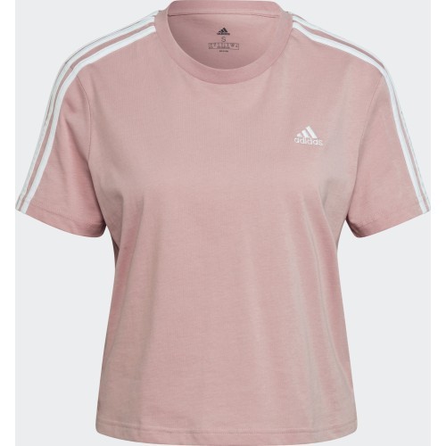 Adidas Women's W 3s Crop Tee Blouse Pink HF7245