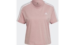 Adidas Women's W 3s Crop Tee Blouse Pink HF7245