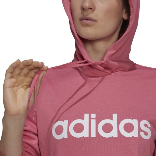 Женский свитшот Adidas W Lin FT Hood розовый H07801