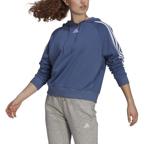 Женская толстовка с капюшоном Adidas W 3S синяя GL1461