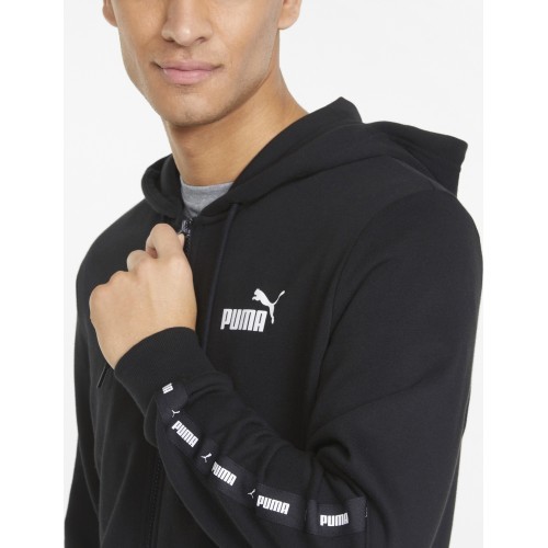 Puma vīriešu džemperis Ess+ Tape Full-Zip Black 848768 01