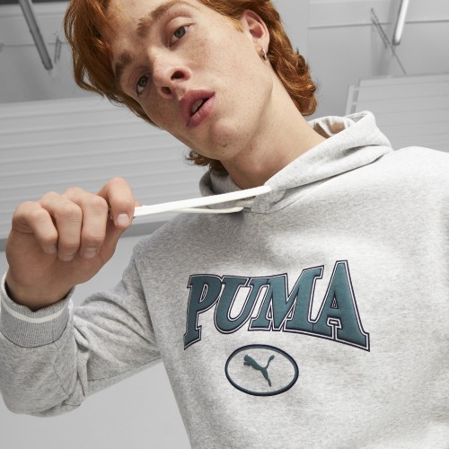 Puma Squad Hoodie Men's Sweatshirt Fl Grey 676017 04