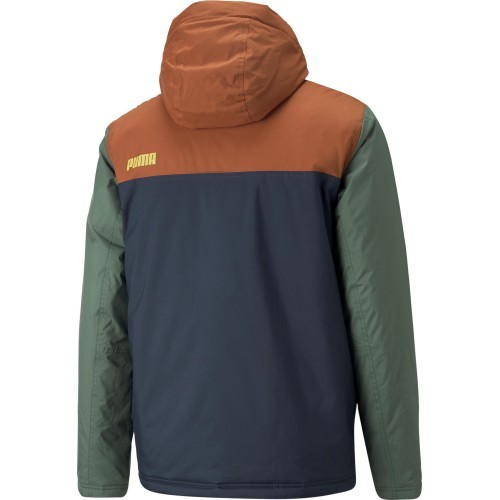 Puma vīriešu jaka Colourblock ar kapuci, zila oranža zaļa 849346 64