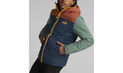 Puma Men's Colourblock Hooded Jacket Blue Orange Green 849346 64