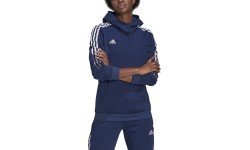 Женская толстовка с капюшоном Adidas Tiro21, тёмно-синяя GK9678