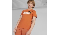 Puma Ess+ 2 Col Logo Tee pusaudžu T-krekls oranžs 586985 95