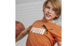 Футболка подростковая Puma Ess+ 2 Col Logo Tee оранжевая 586985 95