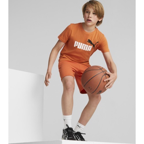 Puma Ess+ 2 Col Logo Tee pusaudžu T-krekls oranžs 586985 95