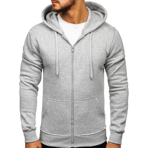 J.Style Men's Fleece Sweatshirt Grey 68B2008-2