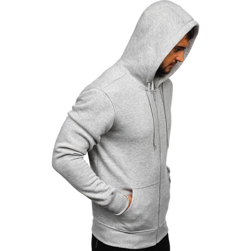 J.Style Men's Fleece Sweatshirt Grey 68B2008-2