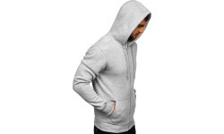 Мужская флисовая толстовка J.Style, серая 68B2008-2