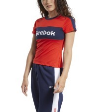 Женская блузка Reebok Te Linear Logo Deta Red