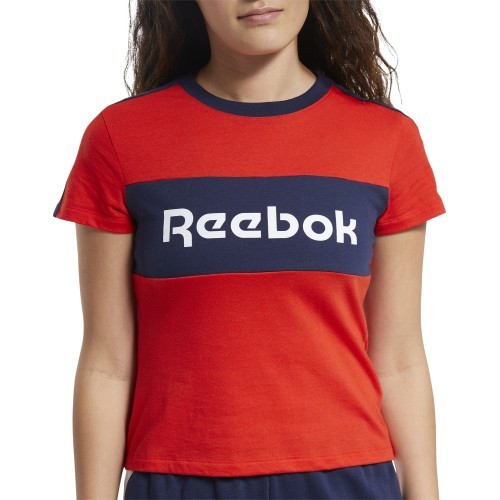 Reebok Women's Blouse Te Linear Logo Deta Red
