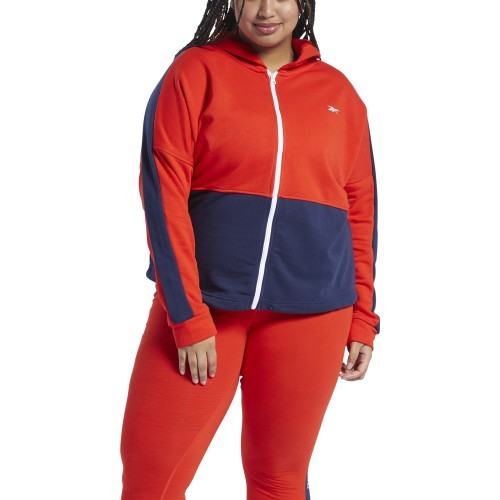 Женский свитшот Reebok Te Linear Logo Ft, красный синий FT0901