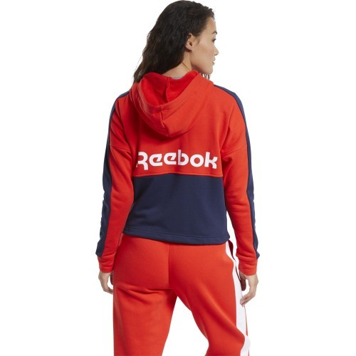 Reebok Te Linear Logo Ft Women's Sweatshirt Red Blue FT0901