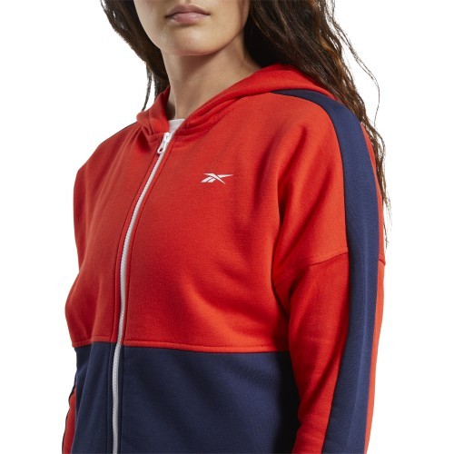 Reebok Te Linear Logo Ft sieviešu džemperis, sarkans zils FT0901
