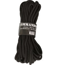 Komando virve, melna 5 mm (15 m)