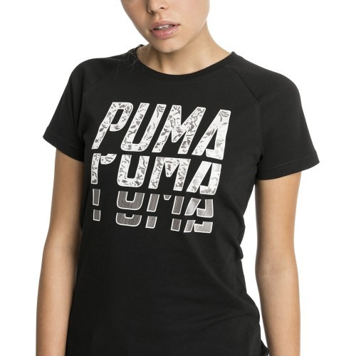 Puma Font Graphic Tee Women's Top Black 854352 01