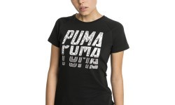 Женская футболка Puma Font Graphic Tee, чёрная 854352 01