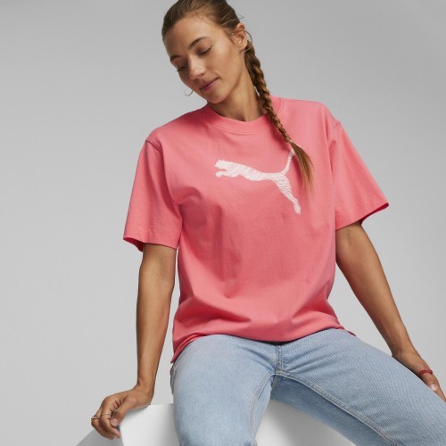 Puma kokvilnas blūze sievietēm Her Tee Loveable Pink 673107 63