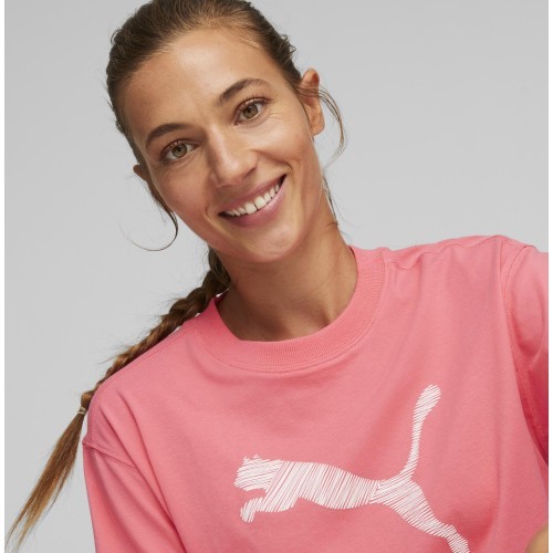 Puma Cotton Blouse for Women Her Tee Loveable Pink 673107 63