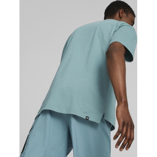 Puma Open Road Tee мужская хлопковая футболка Adriatic Green 673401 84