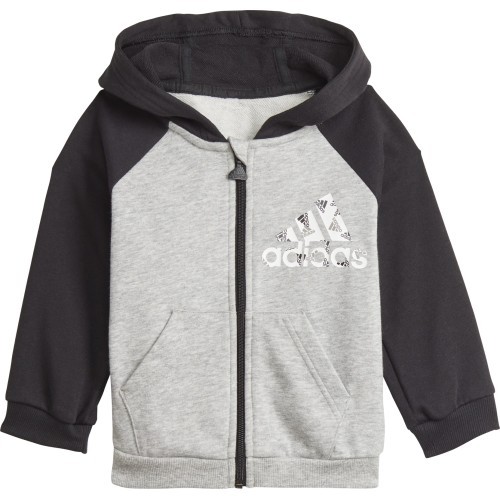 Детский спортивный костюм Adidas I Bos Logo Fz J Grey Black GT9500