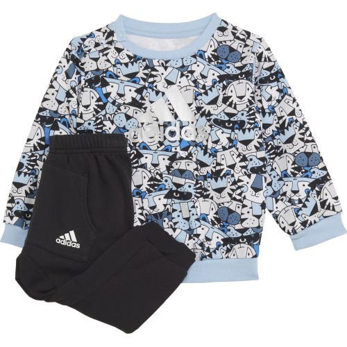 Детский спортивный костюм Adidas I AOP Jog FT Black Blue H65806