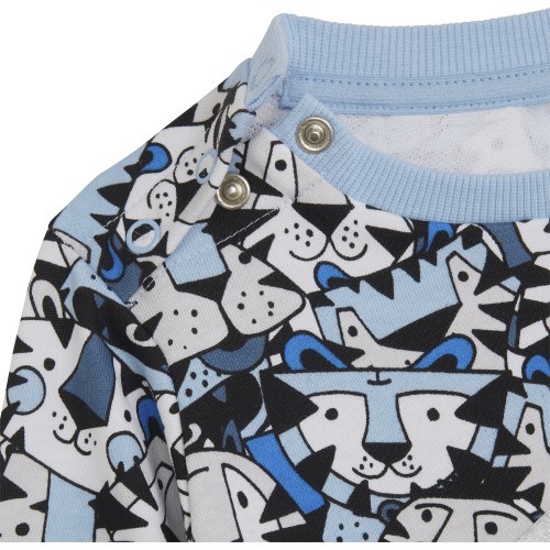 Adidas Kids' Tracksuit I AOP Jog FT Black Blue H65806