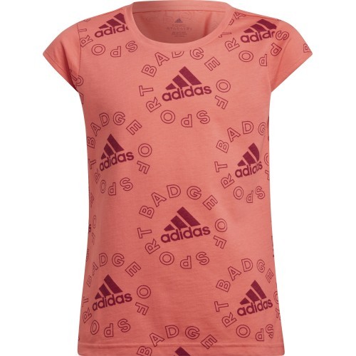 Футболка для девочек Adidas G Logo T Ess Pink HF1831