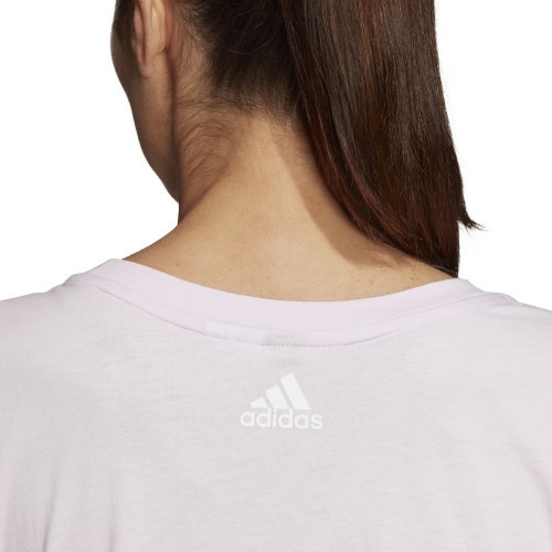 Adidas Ess Lin Lo Tee sieviešu blūze rozā CF8830