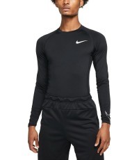 Nike M Nk Df Tight Top LS vīriešu krekls ar garām piedurknēm, melns DD1990 010